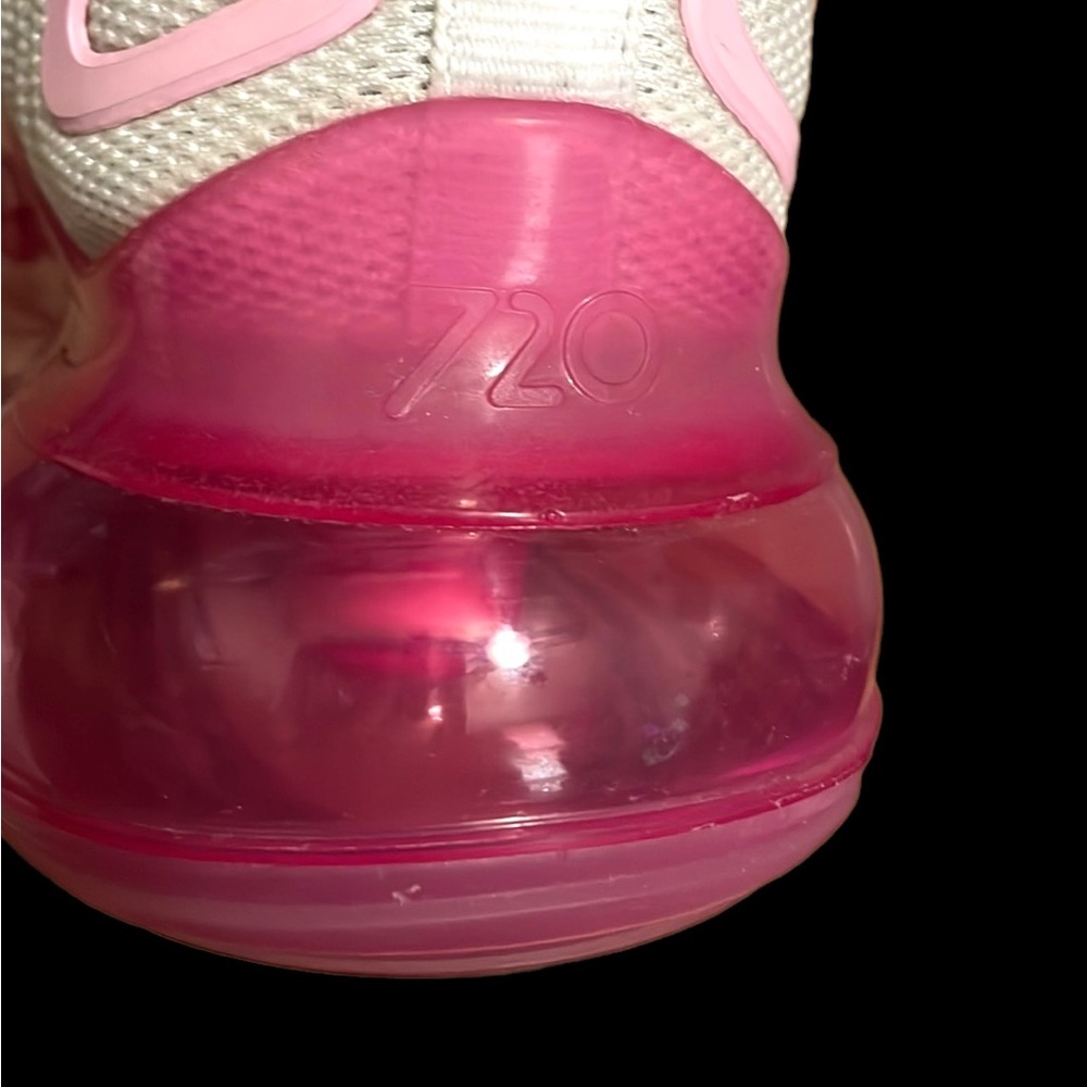 Nike Air Max 720 White Pink Rise Lazer Fuchsia Athletic Shoes Sneaker Size 6.5 - Picture 8 of 16